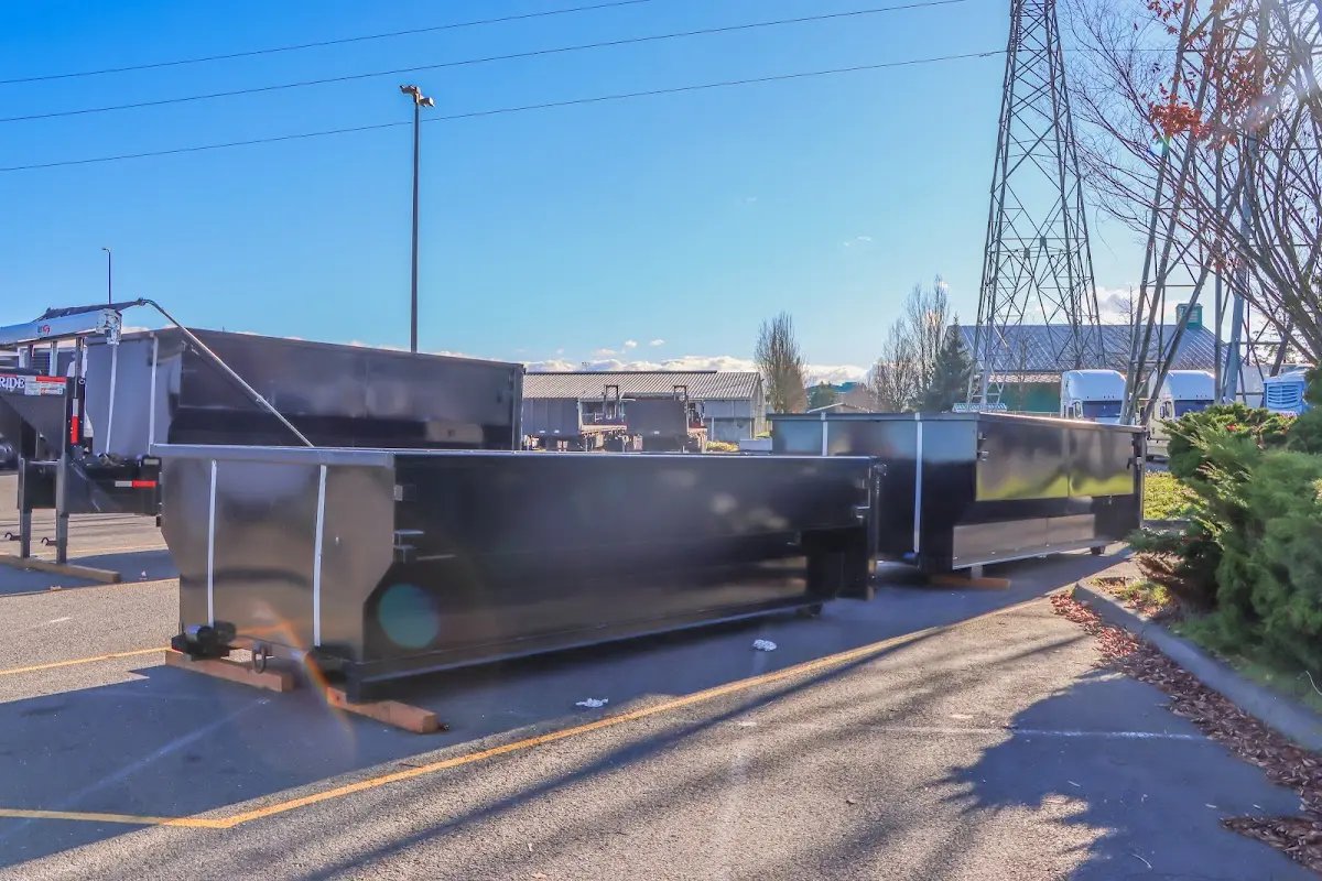 Roll-off dumpster ready for waste disposal at job site for Estate Cleanout Dumpster Rental in Kingston